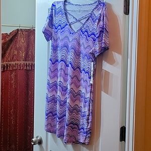 Ladies dress with strappy neck design